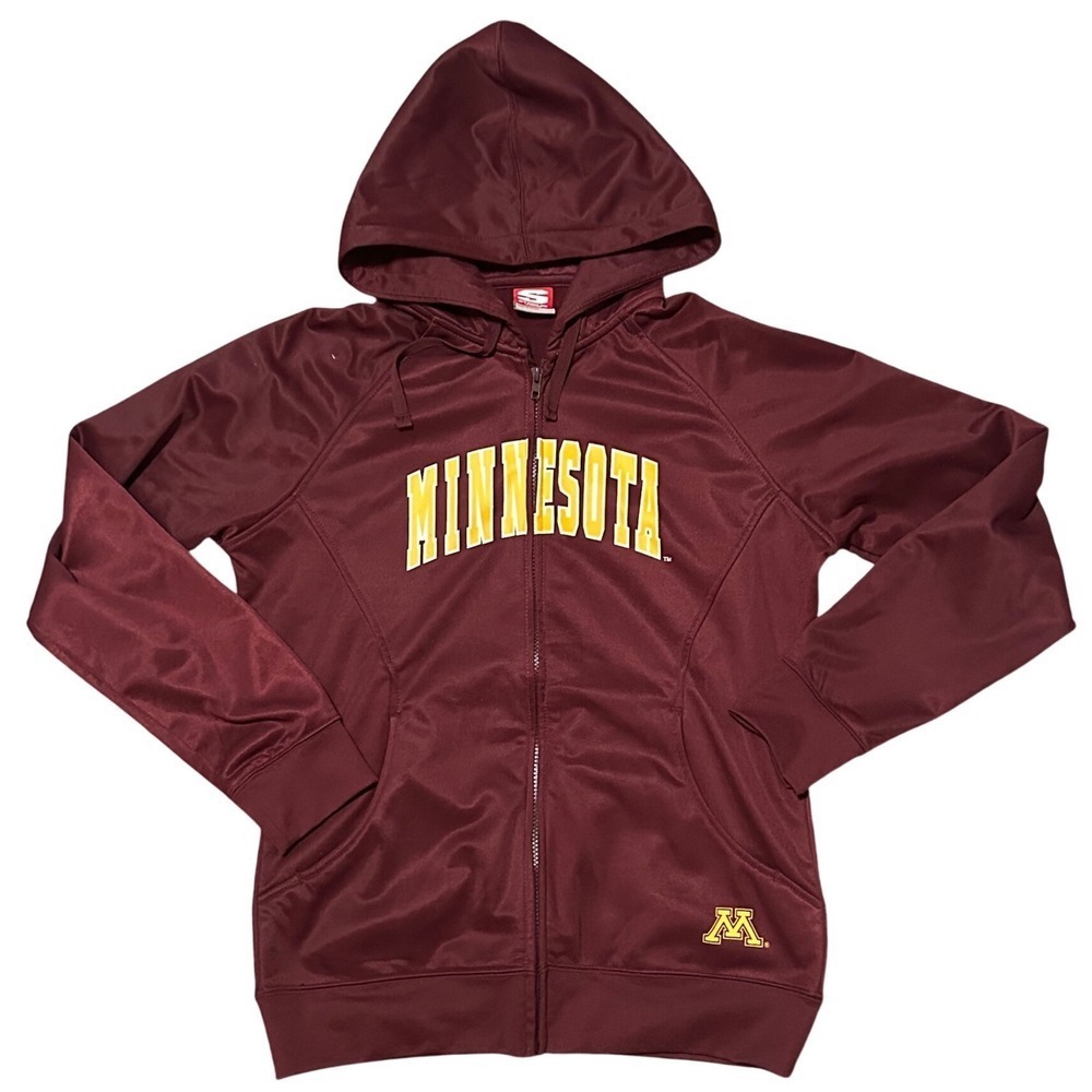 Minnesota Gophers Stadium Athletics Full Zip Hoodie Maroon Gold Athletic Fit